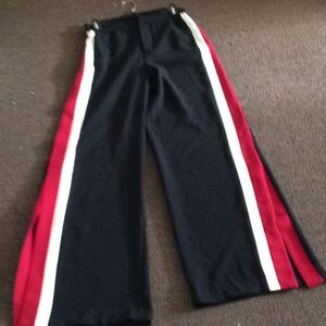 WIDE LEG PANTS WITH SPLITS AT THE BOTTOM OF LEGS